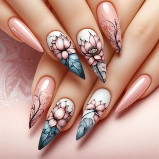 ���ɫϵ���״�����ɏ��ɏź��������Press On Nails��ָ��JD-43