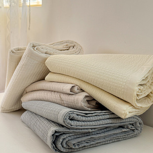 Korean Quilted Cotton Sand-Washed Bed Cover Three-Piece Set 60-Count Pure Cotton Quilted Bed Sheetss Tatami Blanket Wholesale