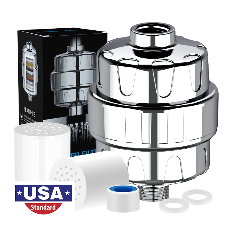 Special Appearance Design Front Shower Shower Filter to Remove Residual Chlorine 15 Levels 20 Levels 22 Levels Skin Beauty Shower Filter