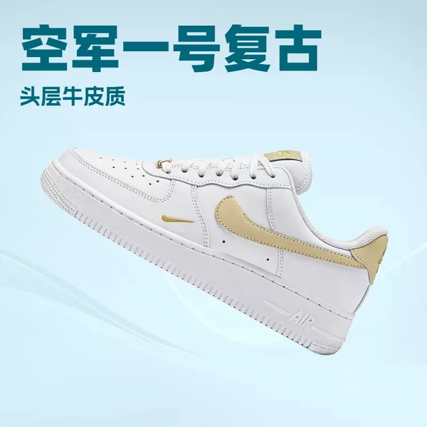 Putian Pure Original Af1 Air Force One Low-Top Sneakers White Gold Black and White Panda White Shoes Men and Women Couple Sneakers