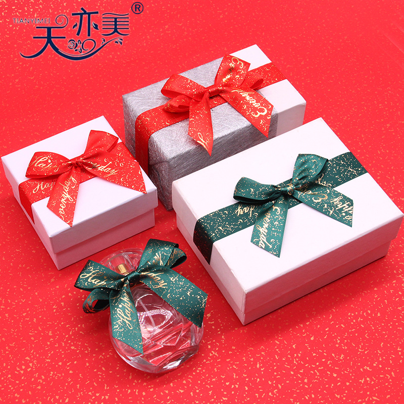 Tianyi Mei 2,5 cm Cinta de Oro Día de San Valentín cinta arco decoración de vacaciones regalo arco