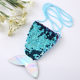 Children's Bag Cute Fashion Mermaid Bag Mini Sequin Girl's Bag Baby's Lightweight Shoulder Crossbody Bag