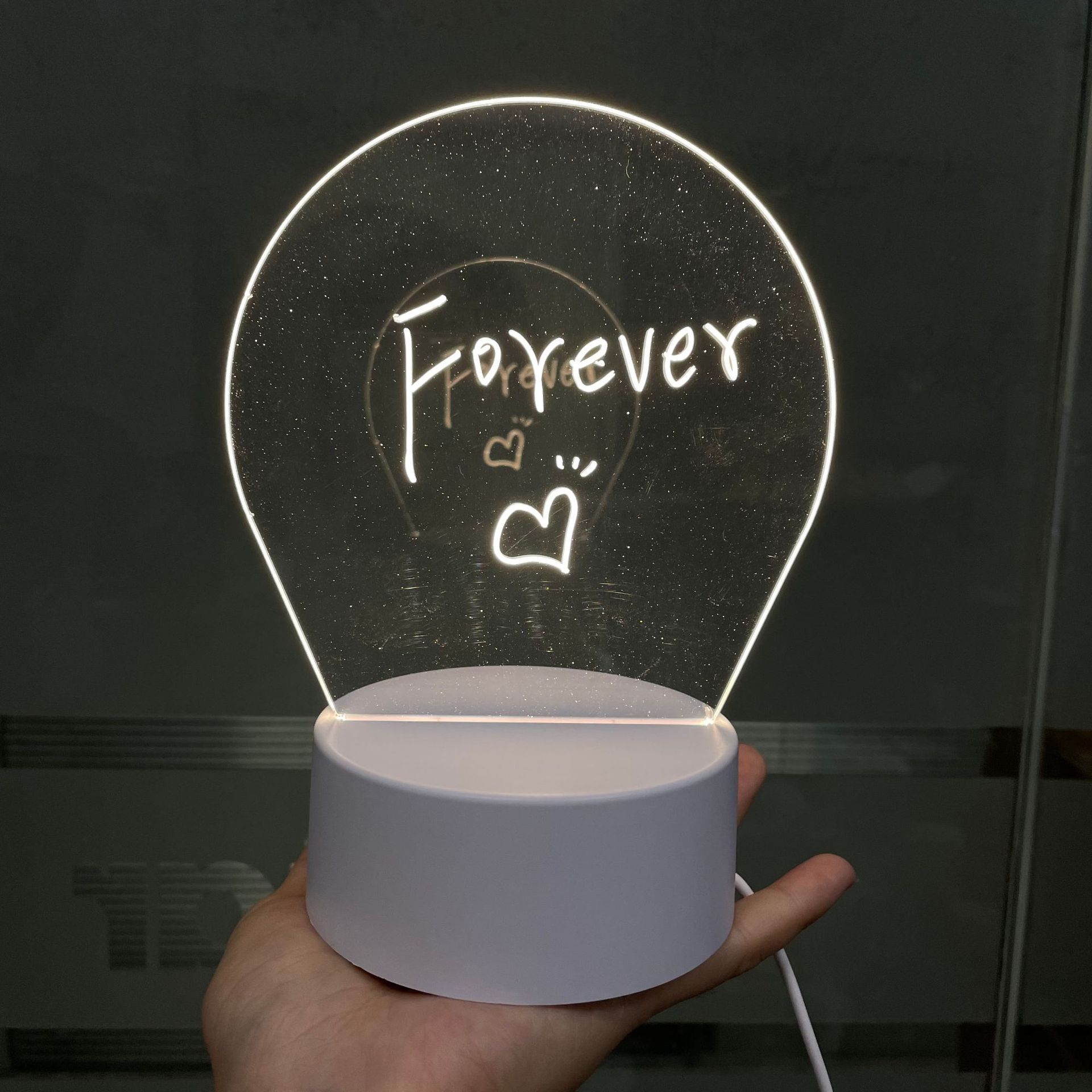 Creative 3D Night Light Message Board: Girly, Erasable, Glow-in-the-Dark DIY Craft & Indie-Favorite Small Gift
