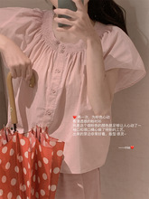 外贸原单◆Ta夏夜茶花~特别的袖子设计！法式复古立体纯棉棉布夏
