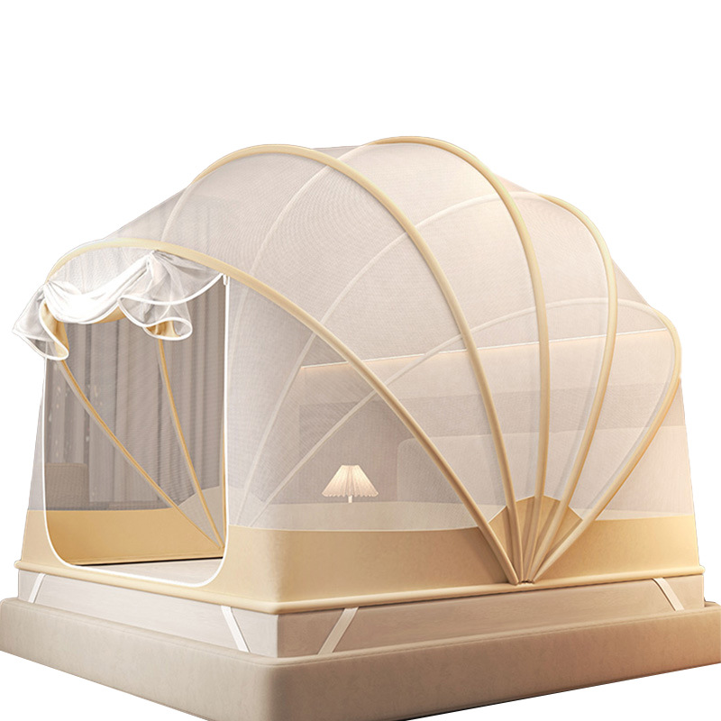Instalación gratuita de mosquiteros Dormitorio doméstico 2025 nueva yurta anti-caída para niños cubierta completa dormitorio cuenta de patrón plegable individual