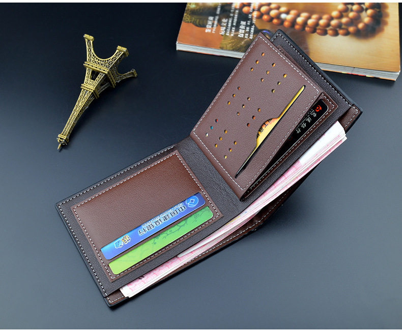 Men's Solid Color Pu Leather Open Wallets display picture 4