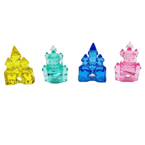 Children's gem toy accessories colorful princess castle acrylic crystal pendant playground cartoon animal accessories