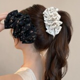 Гигантский объем волос для женщин, новинка 2025 года, плиссированные облака, пузырьки в горошек, цветочная заколка-банан, заколка для волос для милых девочек, головной убор