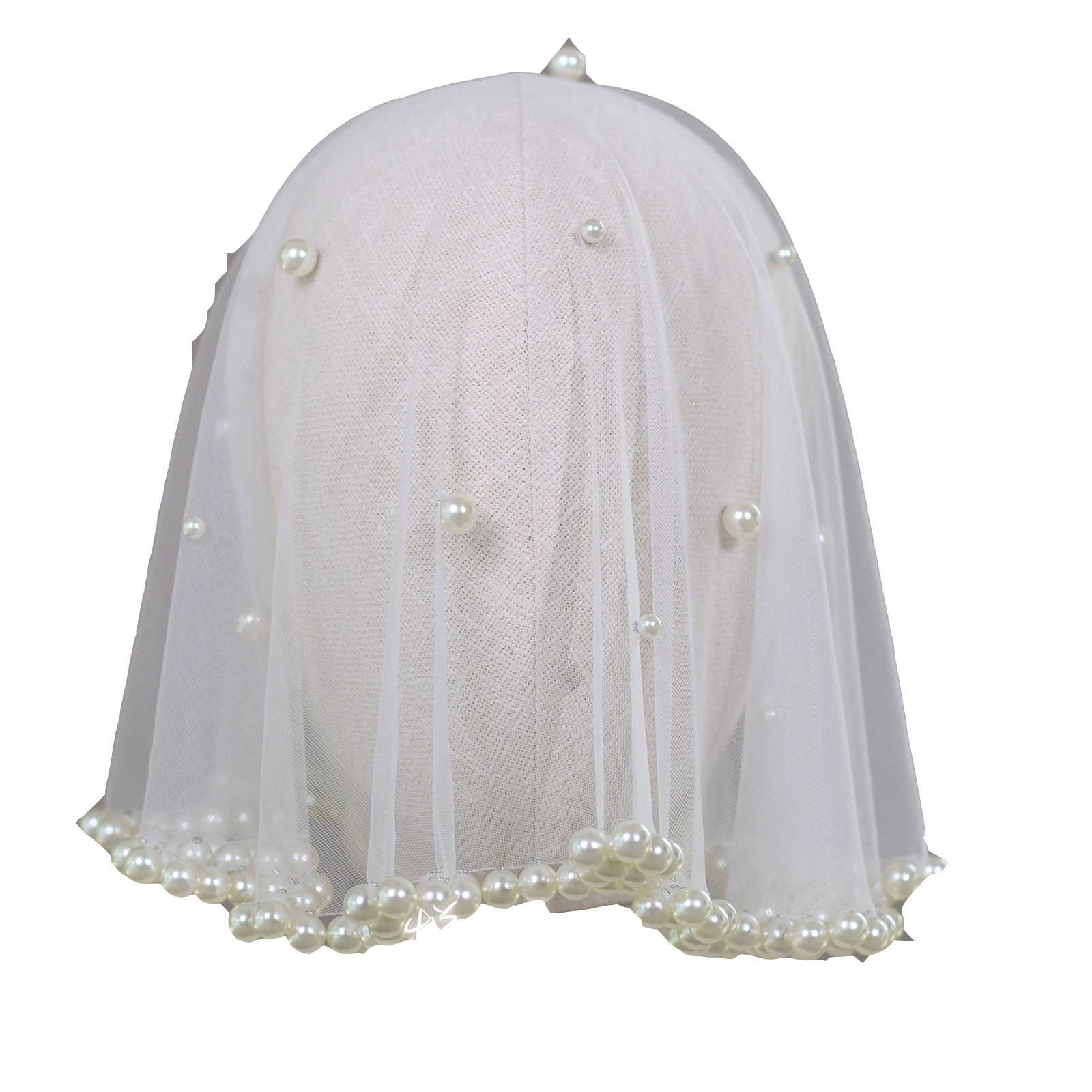 悦己 Red bride's veil pearl, atmospheric accessory, European style