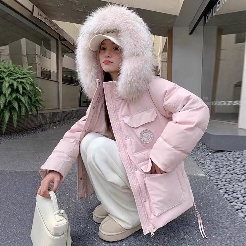 Authentic Off-The-Shelf down Jacket for Women 2025 Winter New Casual Versatile Loose and Comfortable Hooded Parka Jacket Authentic Off-The-Shelf down Jacket for Women 2025 Winter New Casual Versatile Loose and Comfortable Hooded Parka Jacket