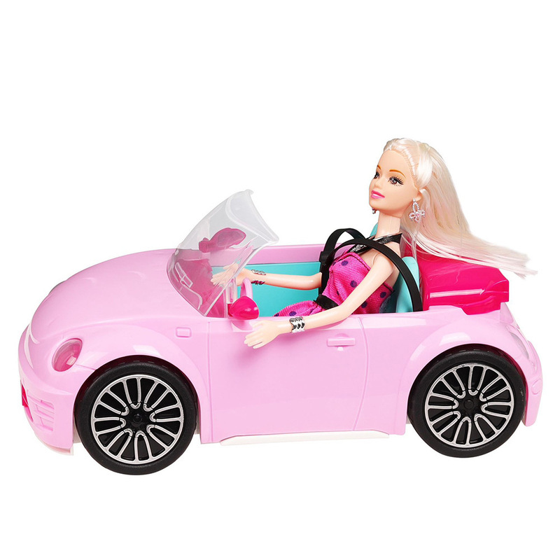 Wholesale new girls play house children's sports car convertible toy 11.5 inch simulation doll