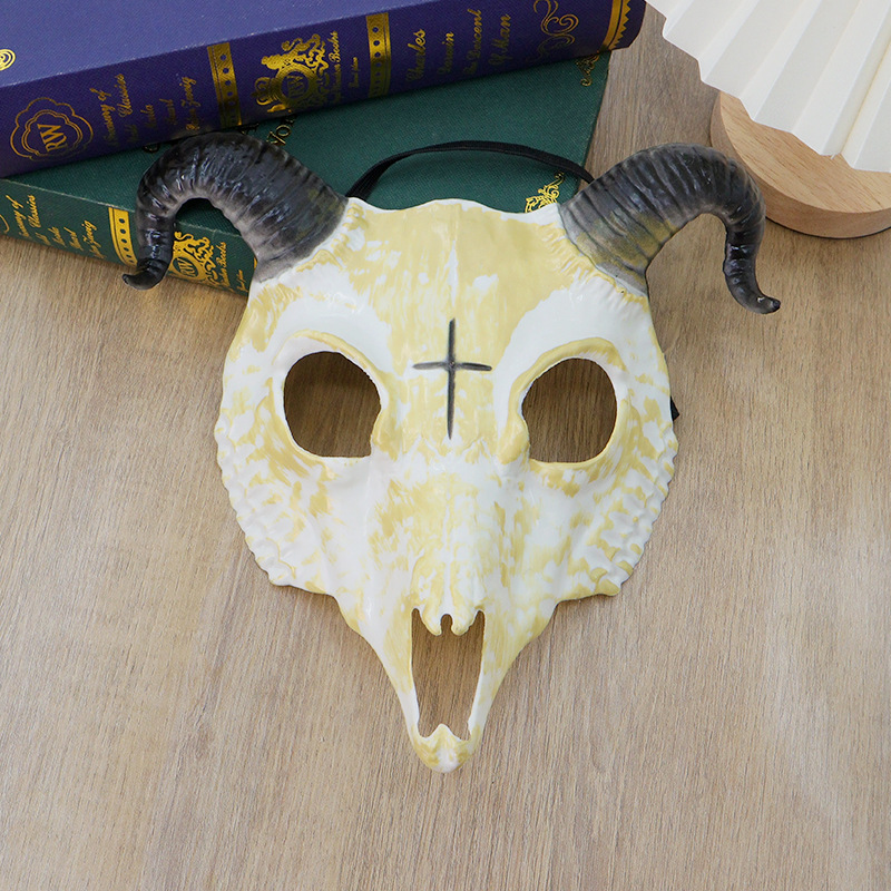 Nuevas máscaras de terror de Halloween animales cabra esqueleto maquillaje fiesta espectáculo prop cos máscara
