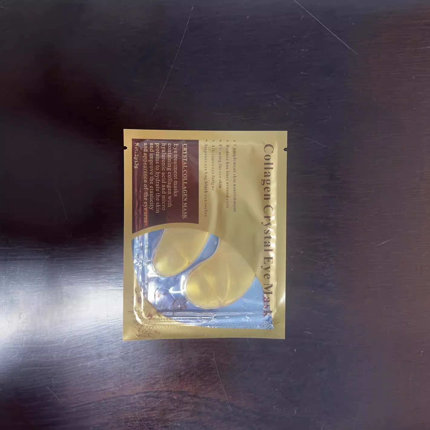 Máscara de ojo de oro exclusiva transfronteriza productos genuinos blanco en stock al por mayor comercio exterior versión inglesa máscara de ojo de cristal procesamiento OEM