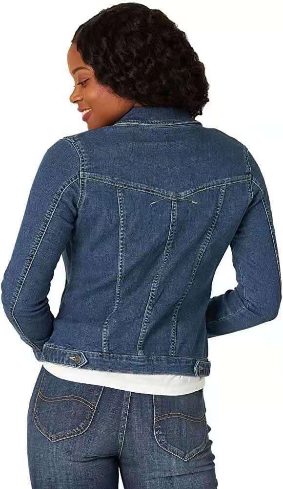 Women's Casual Solid Color Single Breasted Coat Denim Jacket display picture 3