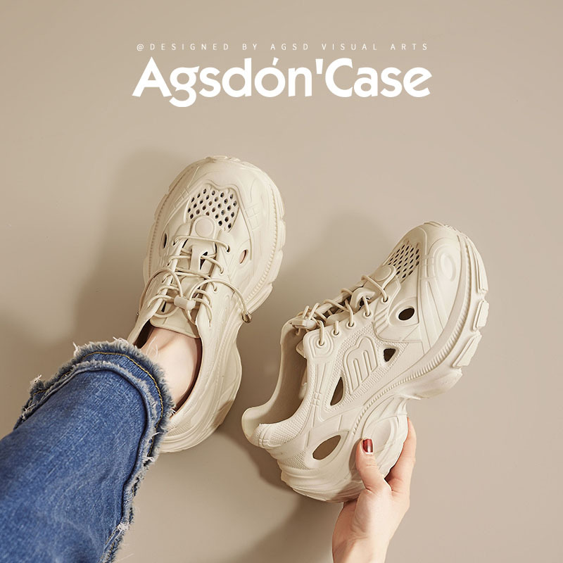 Augustion Daddy Sandalias deportivas para mujer 2025 nueva moda de verano EVA zapatos deportivos ligeros con agujeros de ocio