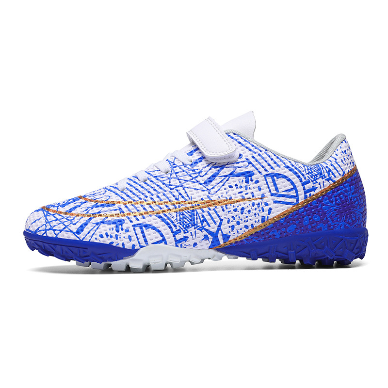 Fábrica baja velcro estudiantes entrenamiento diario zapatillas de fútbol transfronterizas Amazon largo clavos cortos zapatos de fútbol juveniles