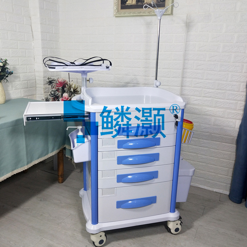 医用抢救车ABS药品急救车多功能口服药车送药车仪器车药品急救车