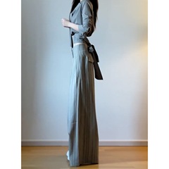 韩系感巨好看的衬衫长裤子套装女2025超火早秋穿搭休闲潮流一整套