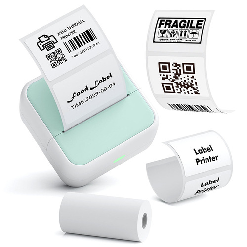 Portable Bluetooth Thermal Barcode Label Printer for Commercial Signs, Hang Tags, Home Sticky Notes, Labels, Cross-border