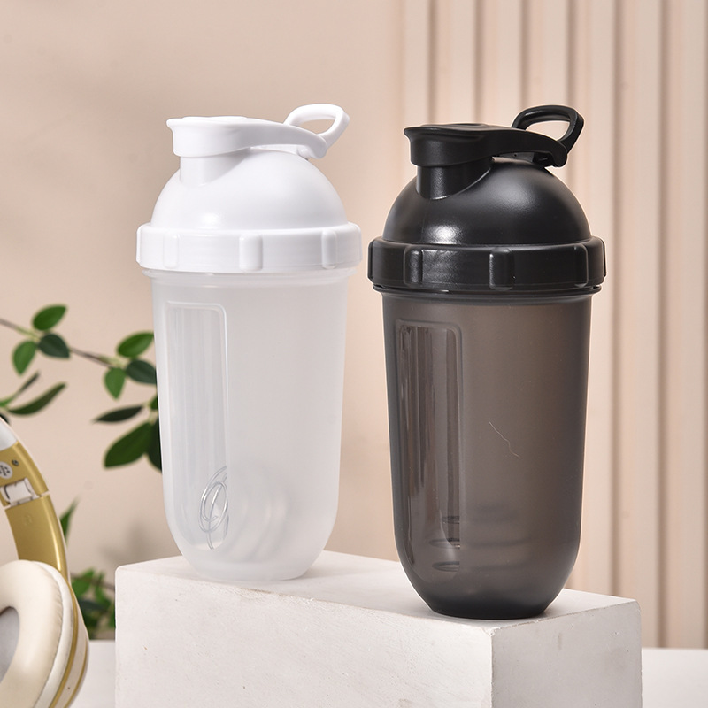 Taza batidora de plátano, proteína en polvo, deportes de fitness, taza de batido, batidora, taza de agua de plástico portátil de gran capacidad con escala