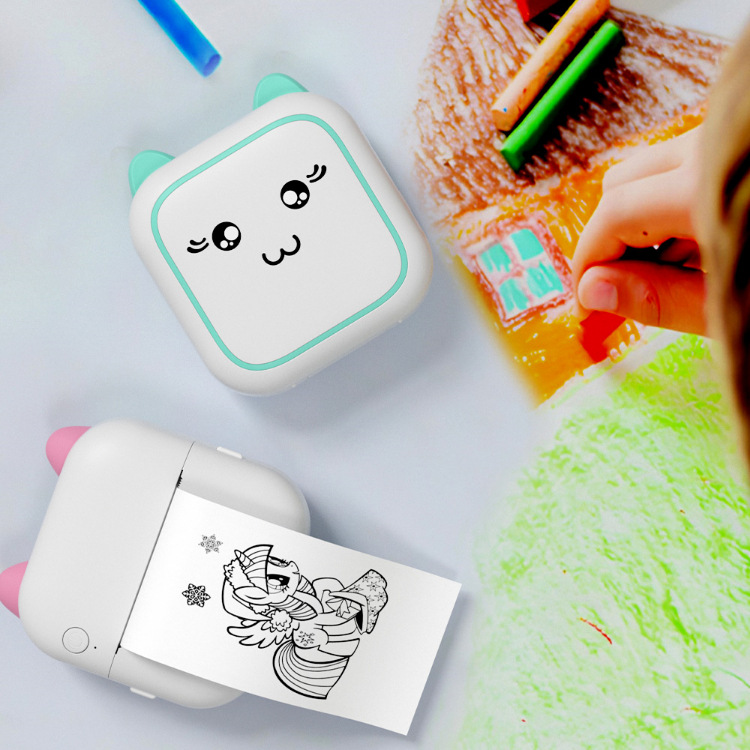 Mini Impresora Térmica Portátil de Bolsillo para Estudiantes y Etiquetas
