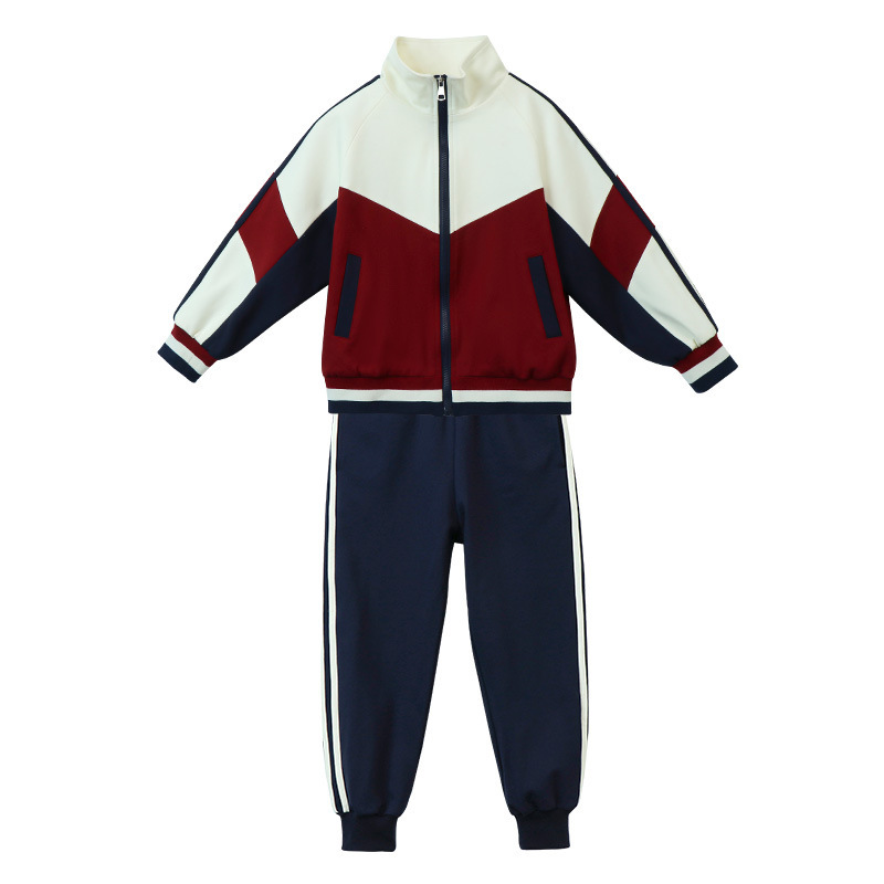 幼儿园园服春秋季中小学生校服学院风红色运动四件套大班班服套装|undefined