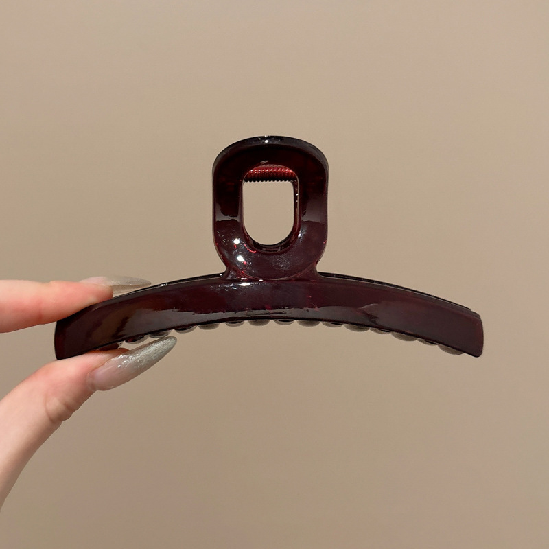 Horquilla de temperamento elegante francés, pinza de tiburón de acrílico para mujer, pinza de agarre grande, accesorios para el cabello, horquilla de sensación de alta calidad al por mayor