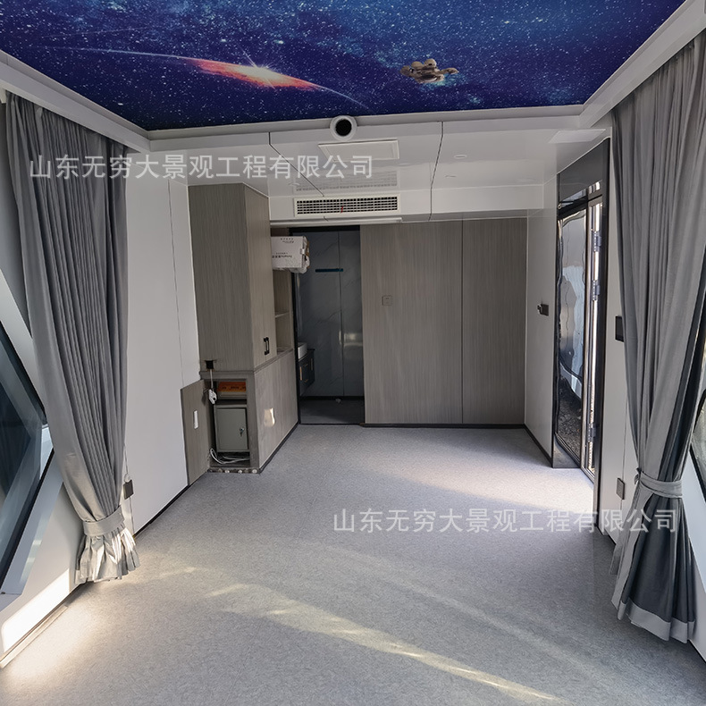 Shandong inteligente espacio cápsula B & B cielo estrellado vista habitación al aire libre lugar escénico móvil casa bosque B & B fabricante