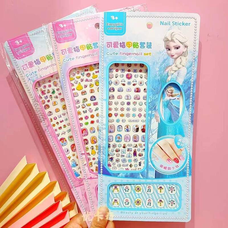 New Exquisite Cartoon Two-in-One Nail Sticker Set Princess Nail Art Makeup Toy Acrylic Diamond Sticker