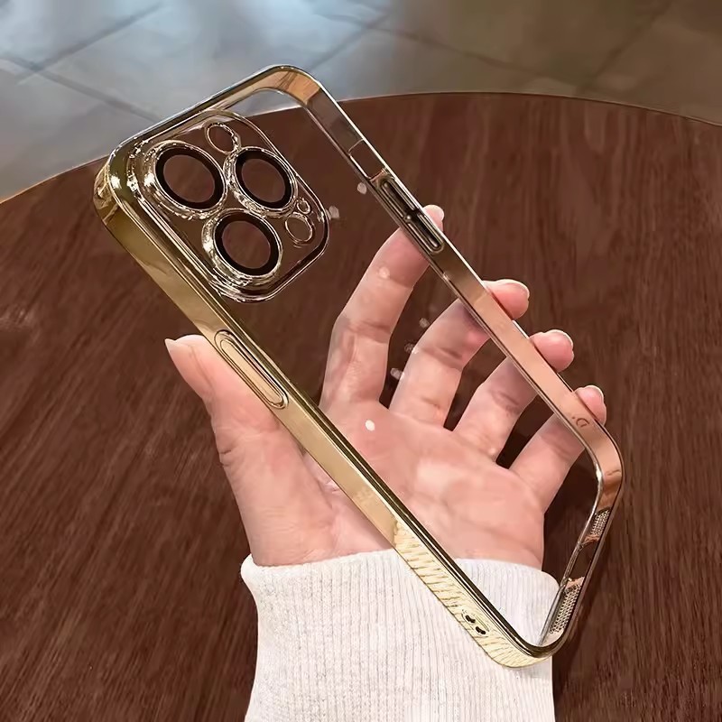 ハイエンドのシリコンソフトシェル、15 Apple 14 携帯電話ケース、レンズフィルム付き透明 iPhone 13 12promax16 に適しています。|undefined