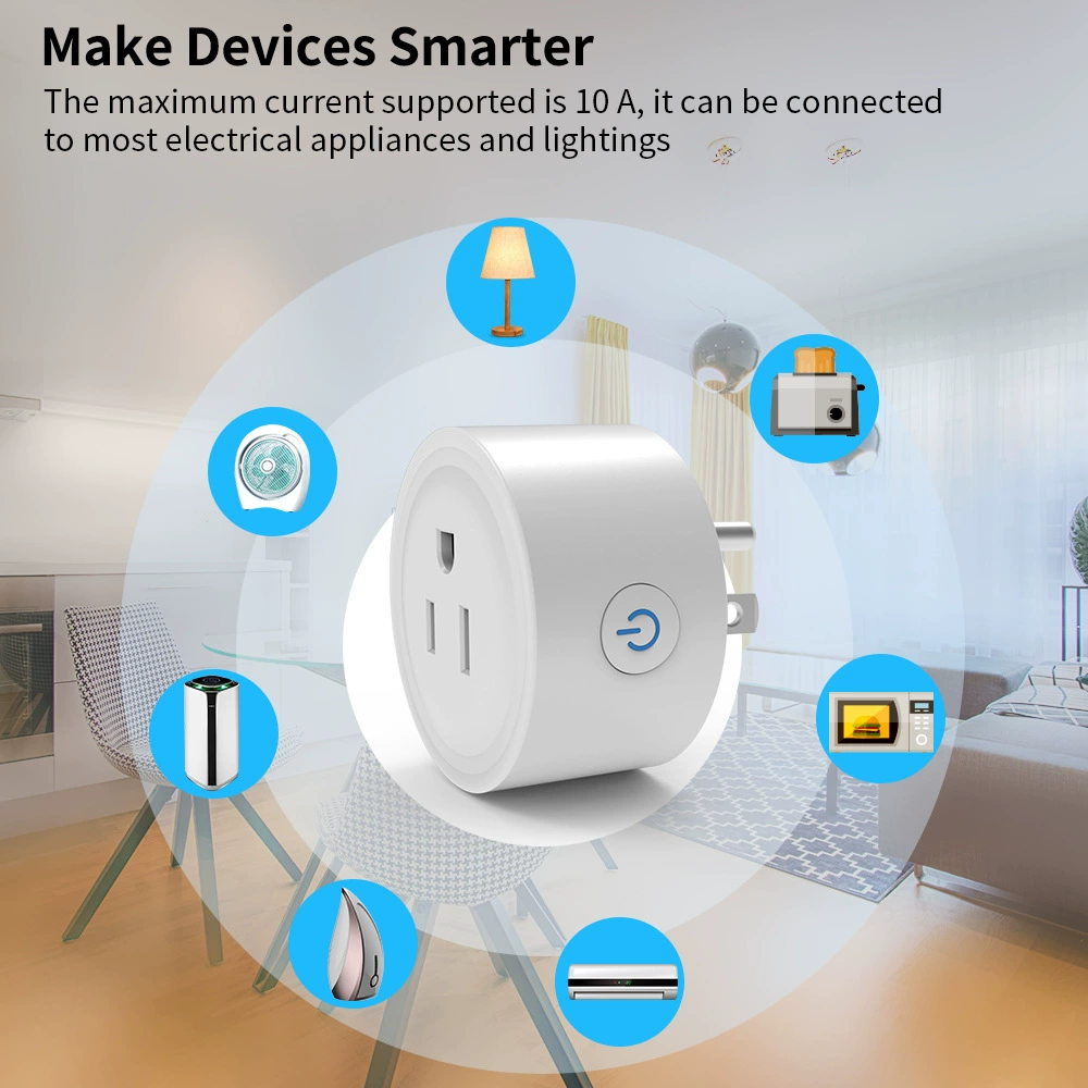 Умная Wi‑Fi розетка HomeKit американского стандарта, управление голосом Siri, управление через приложение CozyLife, дистанционное управление