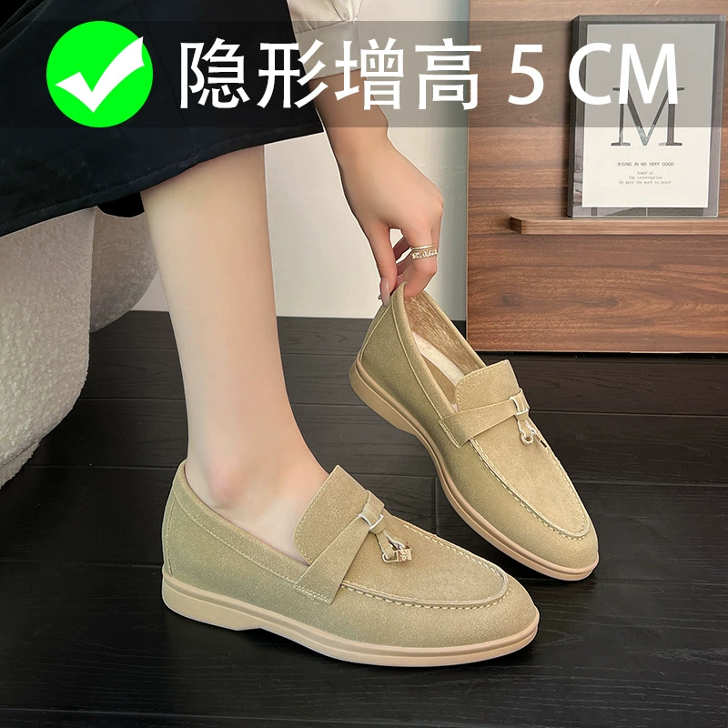 Женские зимние лоферы с кисточками на флисовой подкладке и внутренней подкладкой винограда, женские зимние туфли-бини без шнуровки на мягкой подошве, пушистые туфли на плоской подошве небольшого размера