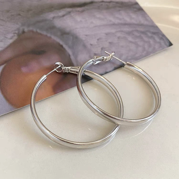 Модная серебряная игла, серьги, проба серебра 925, простой и элегантный дизайн, высококачественный стиль, яркий запоминающийся стиль, французский стиль