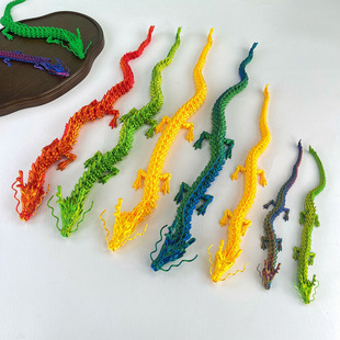 3D Printed Dragon Joint Dragon Ornaments Children's Model Toys Internet Celebrity Ornaments Crafts Scenic Spots Hot Selling Gifts Wholesale