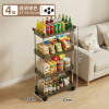 1601 translucent green 4-tier 16cm corner shelf