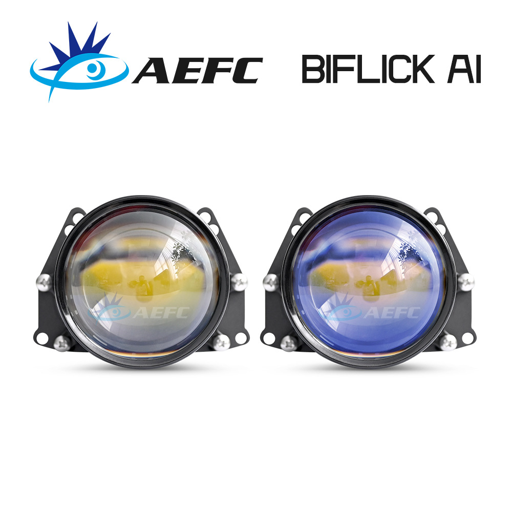 New APP control 3-inch lens BILED projector LED dual-light lens H4 H7 H11 universal three-color