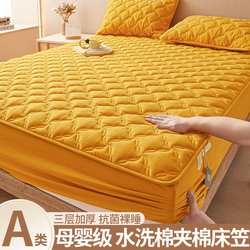 Sombrilla de cama de algodón Xinjiang pieza única 100 algodón puro tipo A funda de funda de cama acolchada cubierta protectora de colchón Simmons 2025 nuevo
