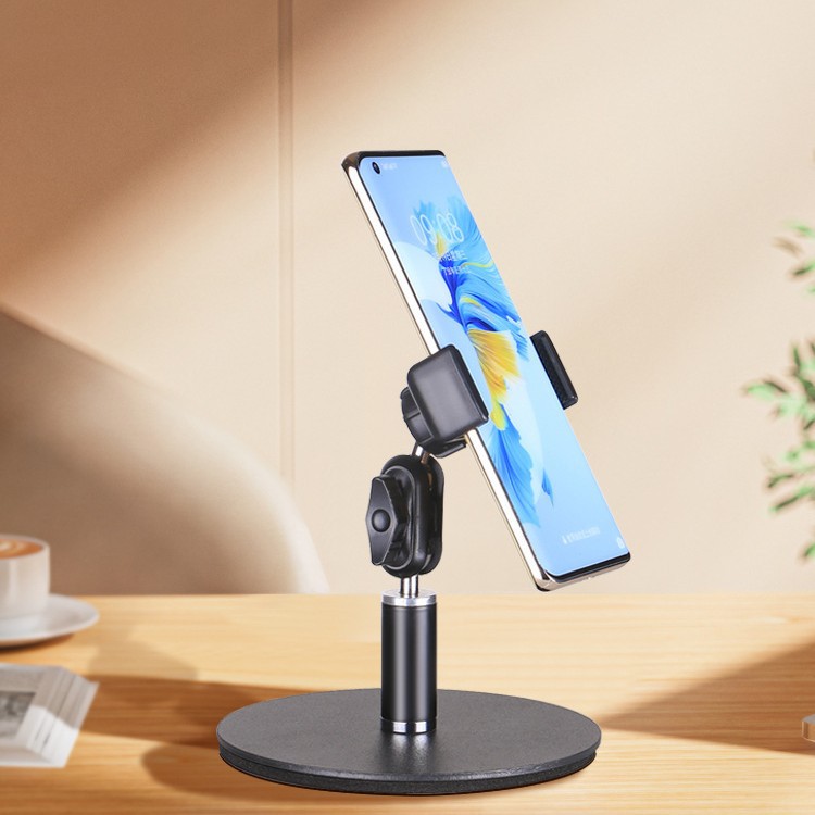 Heavy Metal Disc Desktop Live Streaming Phone Holder for Watching Shows and Online Classes, Direct Sales from Manufacturer, Great Price
