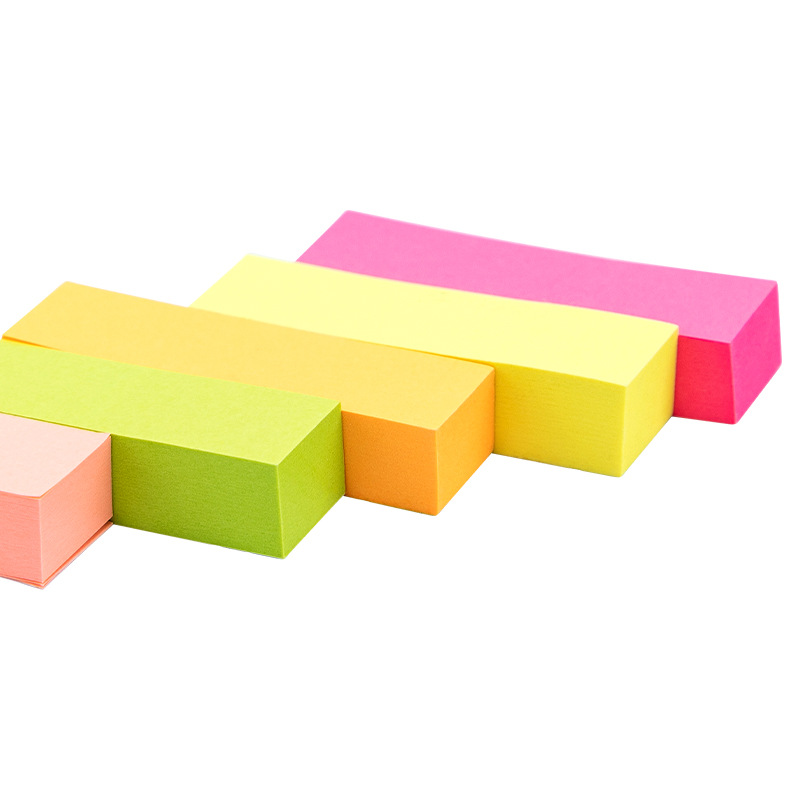 Deli 7154 notas adhesivas fluorescentes Pepsi nota pegatinas color aviso pegatinas 5 colores mano pegatinas tira nota