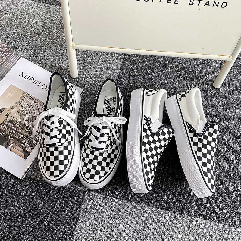 Ins Spring Low-Top Classic Checkerboard Canvas Shoes 2025 Women's Sneakers K-Style Versatile Student Casual Shoes