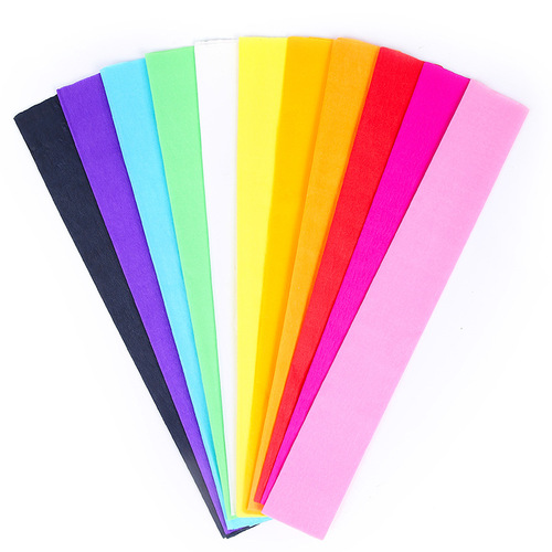 Colorful crepe paper crumpled paper hand-rolled rose carnation DIY handmade material paper thickened rolled edge paper 