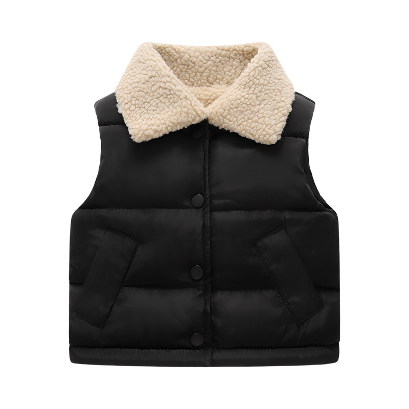 Chaleco de algodón para niños otoño e invierno Bebé forrado de lana chaleco engrosado niños y niñas chaleco transfronterizo