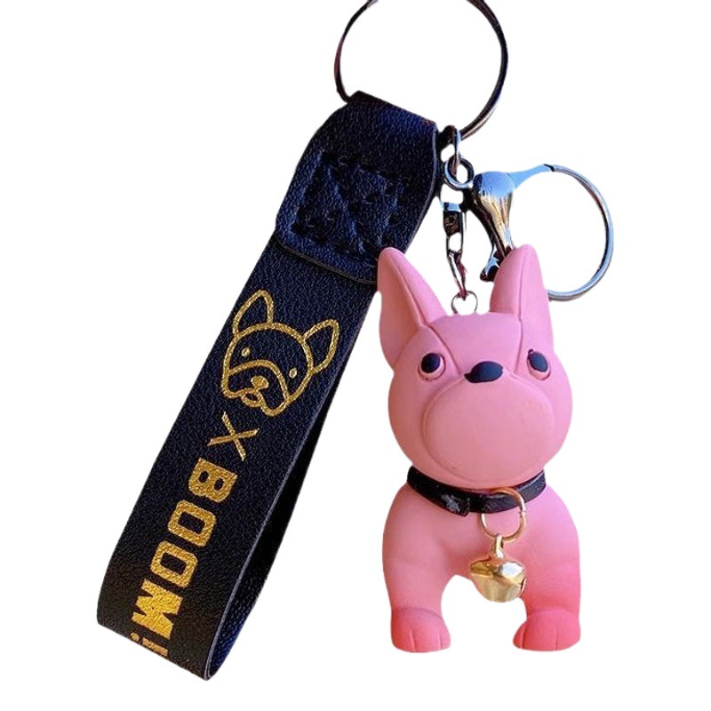 Fadou cachorro llavero femenino lindo creativo Bulldog llavero Internet celebridad exquisita clave colgante mochila adornos