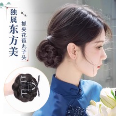 団子の頭のかつらの輪はつぼみの頭の新しい中国式のかつらを挟みます。