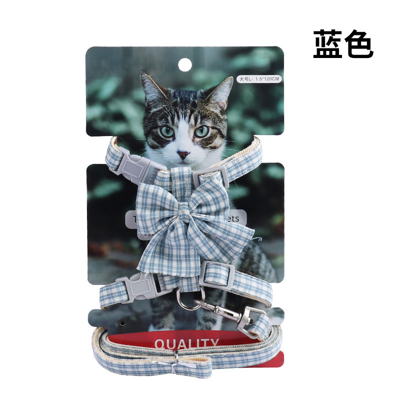 Suministros para mascotas Amazon nuevo arco gato pecho cuerda de tracción en forma de I gato cuerda ajustable gato caminando cuerda