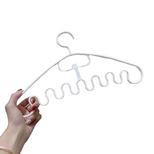 Simple wavy sling hanger for student dormitories for adults, non-slip, multi-functional clothes hanger, tie storage