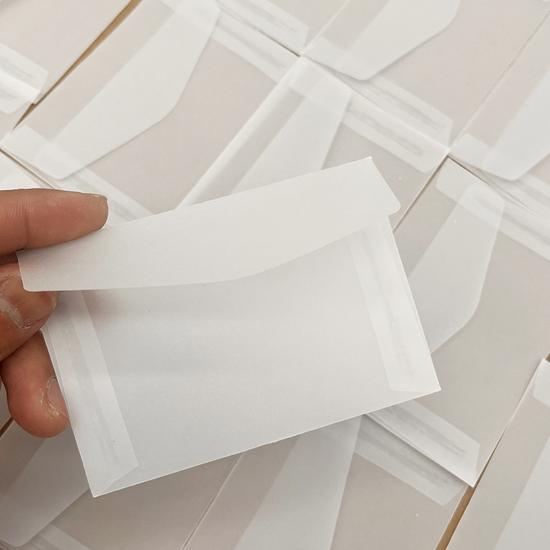 硫酸纸10*7小信封半透明磨砂小卡保护套防水饰品包装会员卡收纳袋
