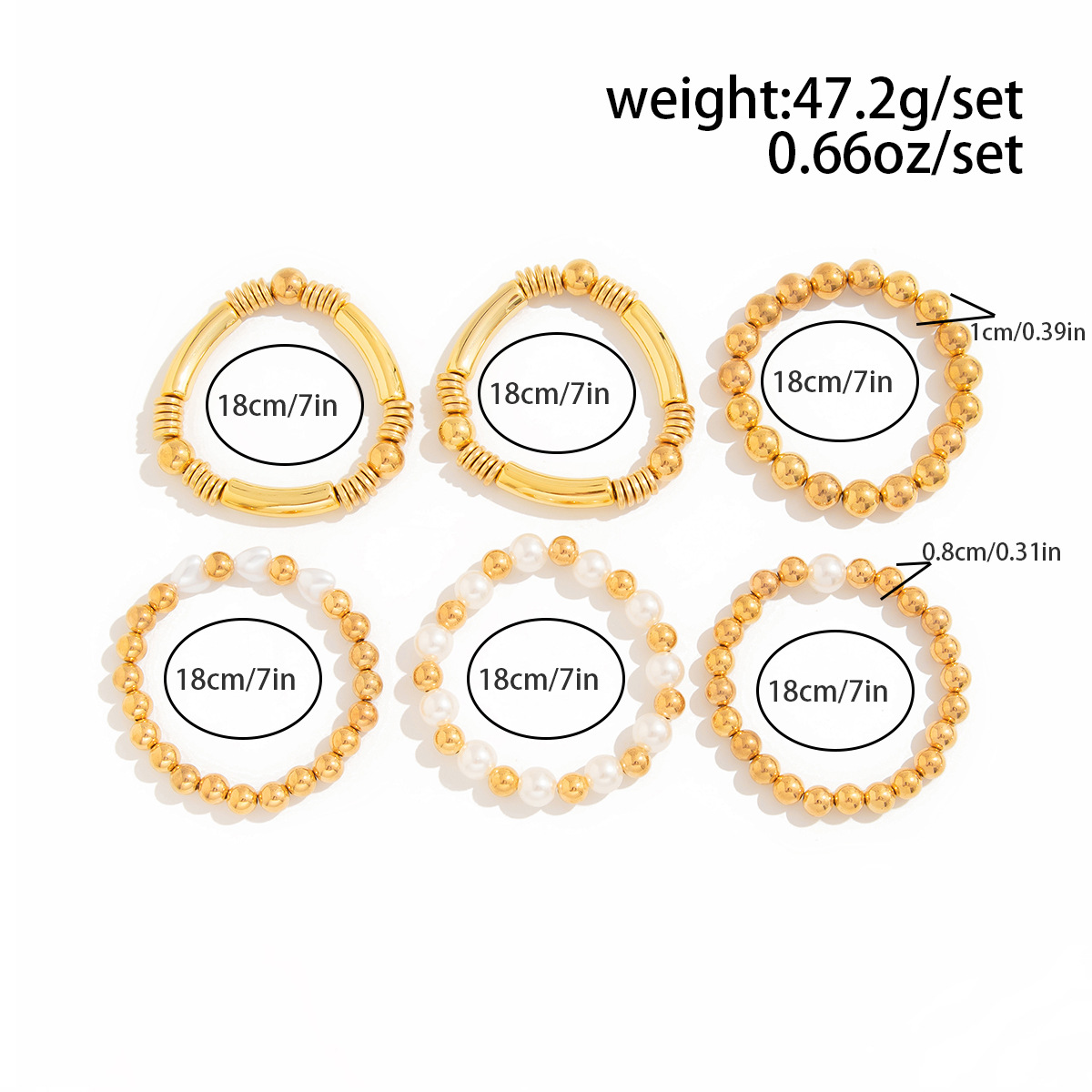 25g Weight Alloy, Copper Pendant Material Bracelets Classification CCB Chain Material Beaded Chain Chain Type 1 Set Quantity Street Occasion CCB, Alloy, Copper Material Heart Shape Pattern Women's Gender Exaggerated, Streetwear Style Exaggerated Streetwear Heart Shape CCB Alloy Copper Beaded Chain Beaded Bracelets Wholesale 45