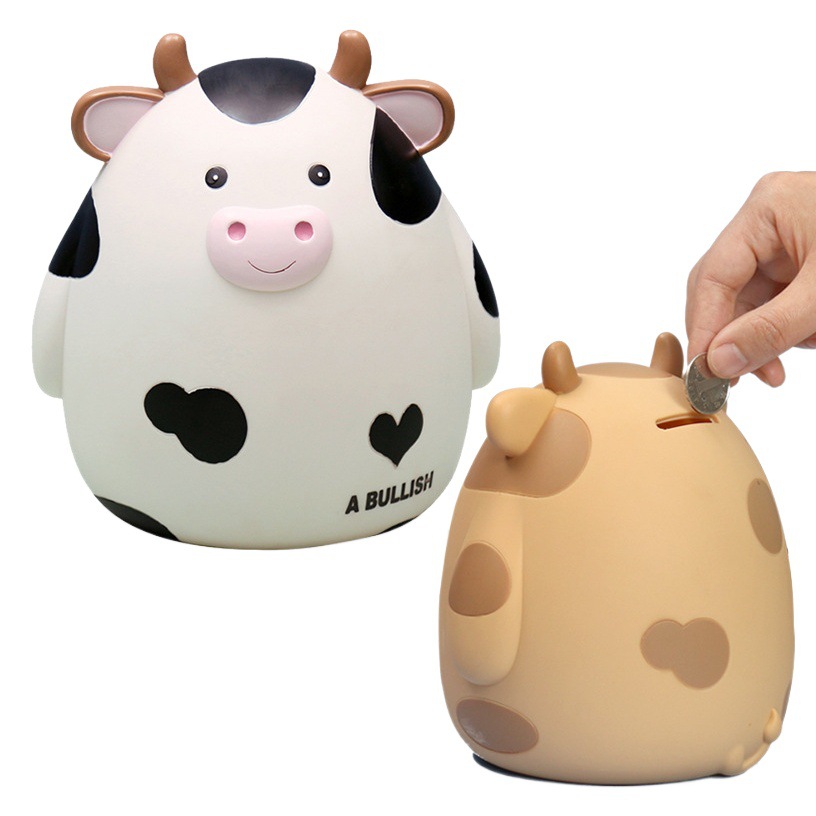 Lindo ternero alcancía decoración de escritorio creativo niños regalo alcancía regalo de publicidad de vinilo alcancía