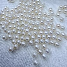 天然淡水无核珍珠DIY批发6-9.5mm裸珠强光正圆几乎无瑕散珠单颗粒